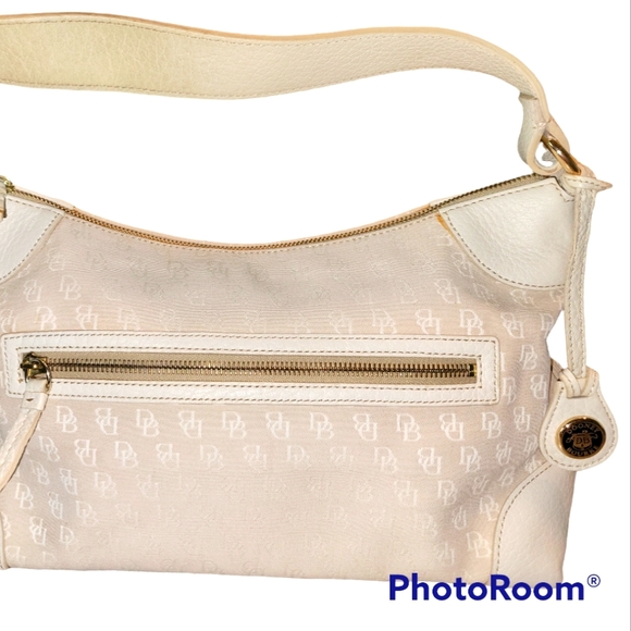Dooney & Burke, Purse, Cream + white color, Signature Logo, Shoulder Strap - Picture 2 of 6